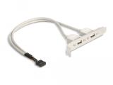 Описание и цена на DeLock Slot bracket 2 x USB 2.0 type A female external
