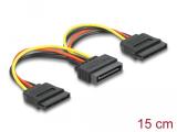 Описание и цена на DeLock Cable Power SATA 15 pin > 2 x SATA HDD – straight, 15 cm