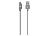 Описание и цена на SKROSS USB-A to USB-C Cable 1.2m, Metal braiding, Grey