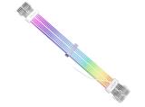 1stPlayer PCIe 6+2pin Extension Modding Cable, Addressable RGB, White снимка №2