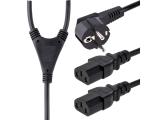 Описание и цена на StarTech EU Schuko to 2x C13 Power Cord 2m, Black