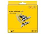 DeLock 4x RS232 Serial PCI-E Card снимка №3
