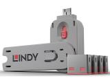 Описание и цена на Lindy USB-A Port Blockers - Pack of 4 Blockers, Pink