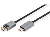 Описание и цена на Digitus DisplayPort 1.2 to HDMI 2.0 Cable 1.8m DB-340202-018-S
