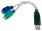 Описание и цена на Digitus USB-A to PS/2 Adapter DA-70118