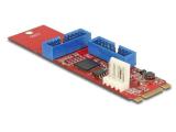 Описание и цена на DeLock M.2 Key B+M to 2x USB 5Gbps Pin Header Adapter 62843 