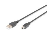  кабели: Digitus USB-A to Mini USB-B Connection cable 1.8m AK-300108-018-S