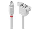 Описание и цена на Lindy USB-B Extension Cable 0.5m, light-grey