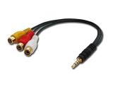 Описание и цена на Lindy 3.5mm Stereo to 3x RCA Adapter 35539