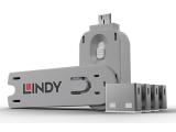 Описание и цена на Lindy USB-A Port Blocker Key - Pack of 4 Blockers, White