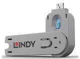Нови модели и предложения за предпазители кабели: Lindy USB-A Port Blocker Key, Blue