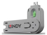 Нови модели и предложения за предпазители кабели: Lindy USB-A Port Blocker Key, Green