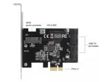 DeLock PCI-E x1 Card to 2 x internal USB 3.0 Pin Header снимка №3