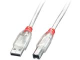 Описание и цена на Lindy USB 2.0 Type A to B Cable 0.5m, transparent