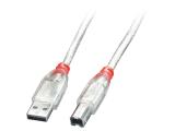 Описание и цена на Lindy USB 2.0 Type A to B cable 3m - transparent