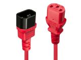 Описание и цена на Lindy C14 to C13 Mains Extension Cable 0.5m - red