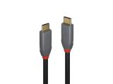 Описание и цена на Lindy USB 3.2 Type C to C Cable 0.5m, 20Gbps, 5A, PD, Anthra Line