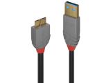 Описание и цена на Lindy USB 3.2 Type A to Micro-B Cable 1m, 5Gbps, Anthra Line