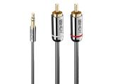 Описание и цена на Lindy 3.5mm to Phono Audio Cable 5m, Cromo Line