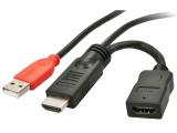 Описание и цена на Lindy HDMI 1.4 M/F Power Feeder Adapter W/USB A plug