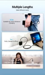 Vention USB 2.0 Type-C to Type-C 2m TAEHH - Black снимка №4