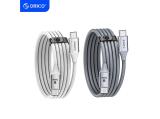 Orico Cable USB C-to-C PD 100W Charging 1.0m White - CDX-100CC-WH снимка №2