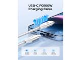 Orico Cable USB C-to-C PD 100W Charging 1.0m White - CDX-100CC-WH снимка №4