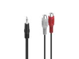 Hama Аудио адаптер, 2 x RCA женско - 3.5 mm жак мъжко, стерео, 205185 снимка №2