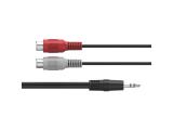 Hama Аудио адаптер, 2 x RCA женско - 3.5 mm жак мъжко, стерео, 205185 снимка №3