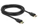 DeLock DisplayPort 1.2 Cable 4K 60 Hz 3 m - Black снимка №2 DeLock DisplayPort 1.2 Cable 4K 60 Hz 3 m - Black снимка №2
