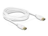 DeLock DisplayPort 1.2 Male to Male Cable 4K 60 Hz 5m - White снимка №2