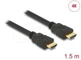 Описание и цена на DeLock High Speed HDMI with Ethernet Cable 4K 30 Hz 1.5m - Black
