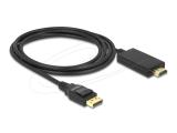 DeLock DisplayPort 1.2 Male to HDMI-A Male Passive Cable 4K 30 Hz 2m - Black снимка №2