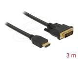  кабели: DeLock HDMI to DVI-D 24+1 Bidirectional Cable 3m