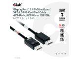 Club3D DisplayPort 2.1 VESA DP 80 Certified Cable 4K240Hz, 8K60Hz or 10K60Hz M/M 1.2m снимка №2
