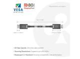 Club3D DisplayPort 2.1 VESA DP 80 Certified Cable 8K240Hz 1.6m/5.25ft снимка №3