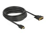 DeLock Bidirectional HDMI to DVI-D 24+1 Cable 5m - Black снимка №2