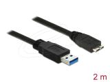 Описание и цена на DeLock USB 5 Gbps Cable Type-A Male to Micro-B Male 2 m - Black