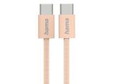 HAMA USB-C Fabric Nylon Charging Cable 1m - Pink снимка №2