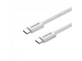 Canyon cable OnWire 60MG C-C 60W Magnet Braided 1m White USB-C M/M снимка №3