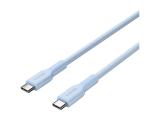 Canyon cable OnWire 60CL C-C 60W COLOR Braided 1m Light Blue USB-C M/M снимка №2