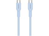 Canyon cable OnWire 60CL C-C 60W COLOR Braided 1m Light Blue USB-C M/M снимка №3