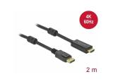 DeLock DisplayPort 1.2 > HDMI Kabel 4K 60Hz 2.0m active снимка №2