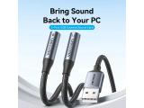 Vention USB Sound card 2-Port 0.25M Gray - CVHHC снимка №2