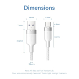 Vention Кабел USB 2.0 A Male to C Male 1.0M Black 6A Fast Charge - CTOBF снимка №2
