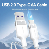 Vention Кабел USB 2.0 A Male to C Male 1.0M Black 6A Fast Charge - CTOBF снимка №3