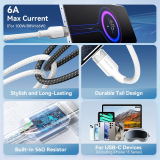 Vention Кабел USB 2.0 A Male to C Male 1.0M Black 6A Fast Charge - CTOBF снимка №4