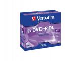 Оптично устройство ( записвачка) за компютър Verbatim DVD+R Double Layer Matt Silver 8x  8,5GB 5pcs