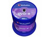 Оптично устройство ( записвачка) за компютър Verbatim DVD+R 4,7GB 100pcs Pack 16x Spindel 43551 retail