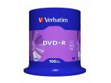 Verbatim DVD+R 4,7GB 100pcs Pack 16x Spindel 43551 retail снимка №2 Verbatim DVD+R 4,7GB 100pcs Pack 16x Spindel 43551 retail снимка №2
